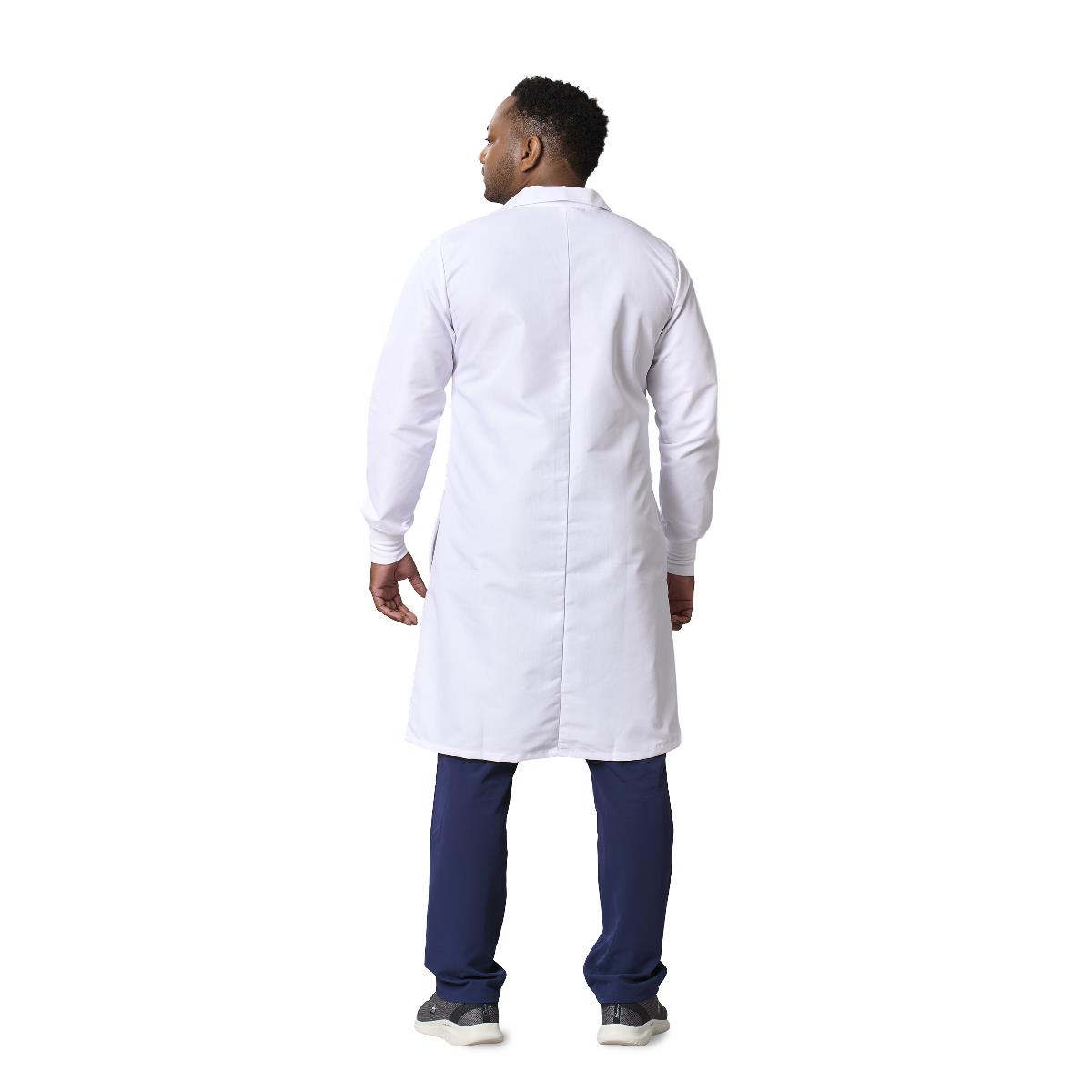 Medline Propel Unisex 4-Pocket Full-Length Lab Coat with Knit