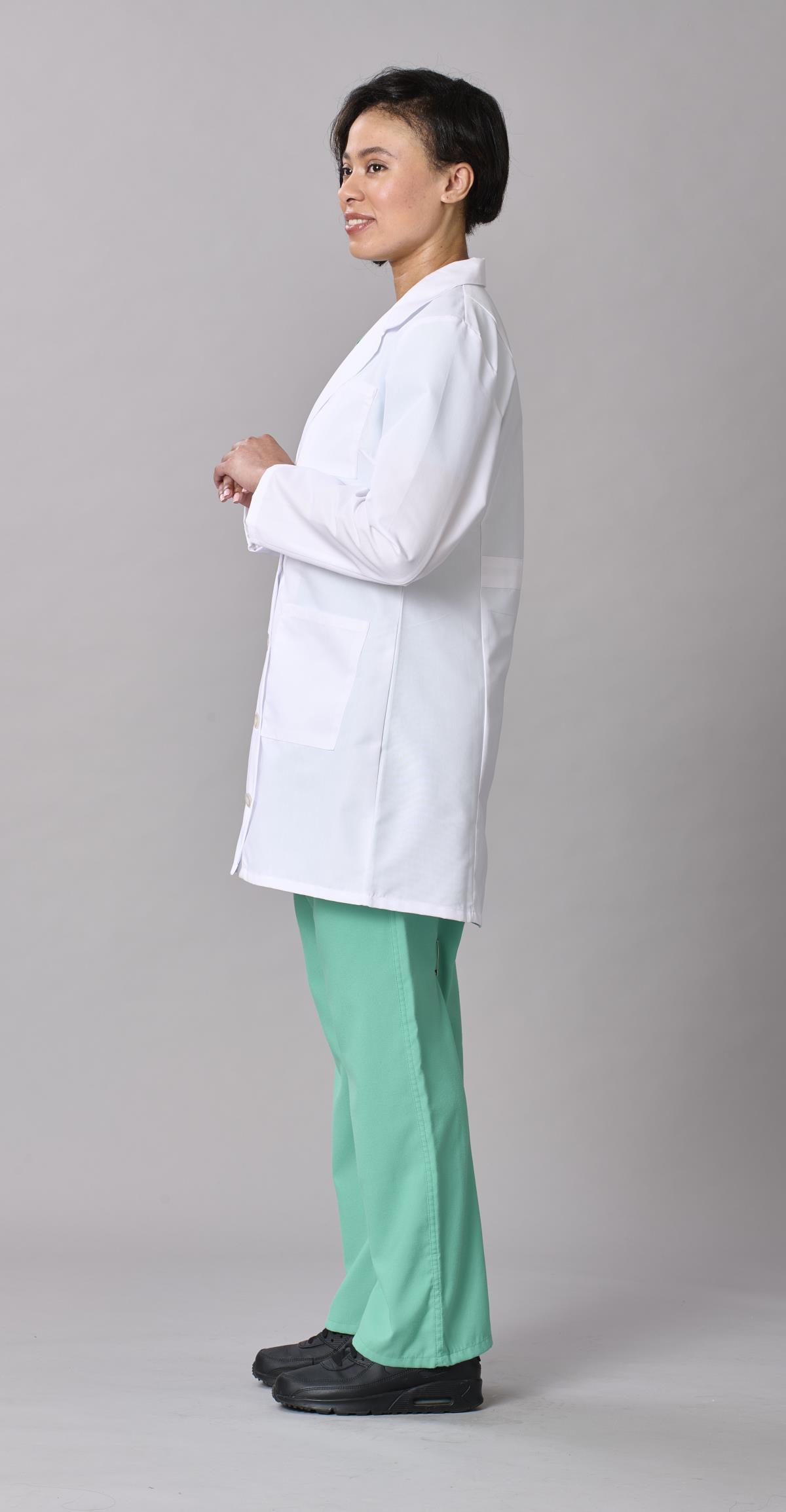 Medline Propel Women's 4-Pocket Staff-Length Lab Coats | Medline
