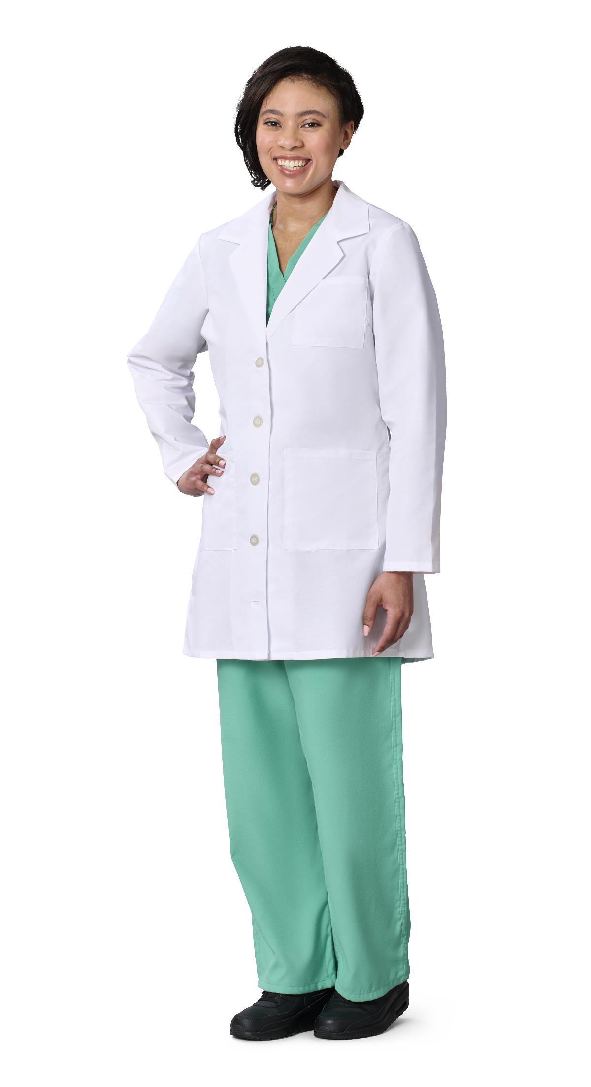 Medline Propel Women's 4-Pocket Staff-Length Lab Coats | Medline