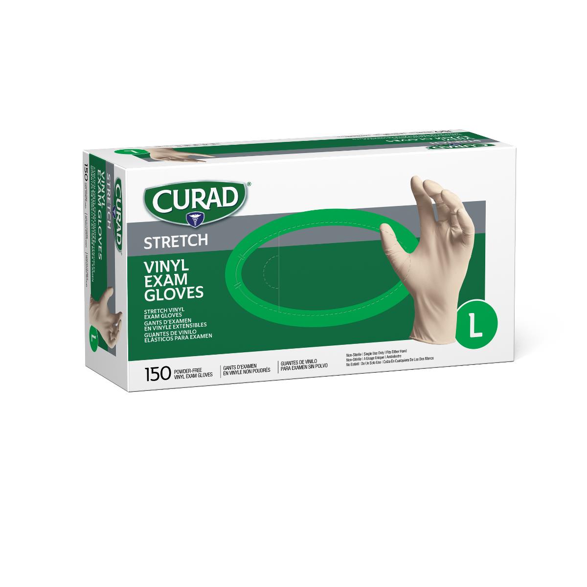 CURAD Stretch Vinyl Exam Gloves - CA Only | Medline