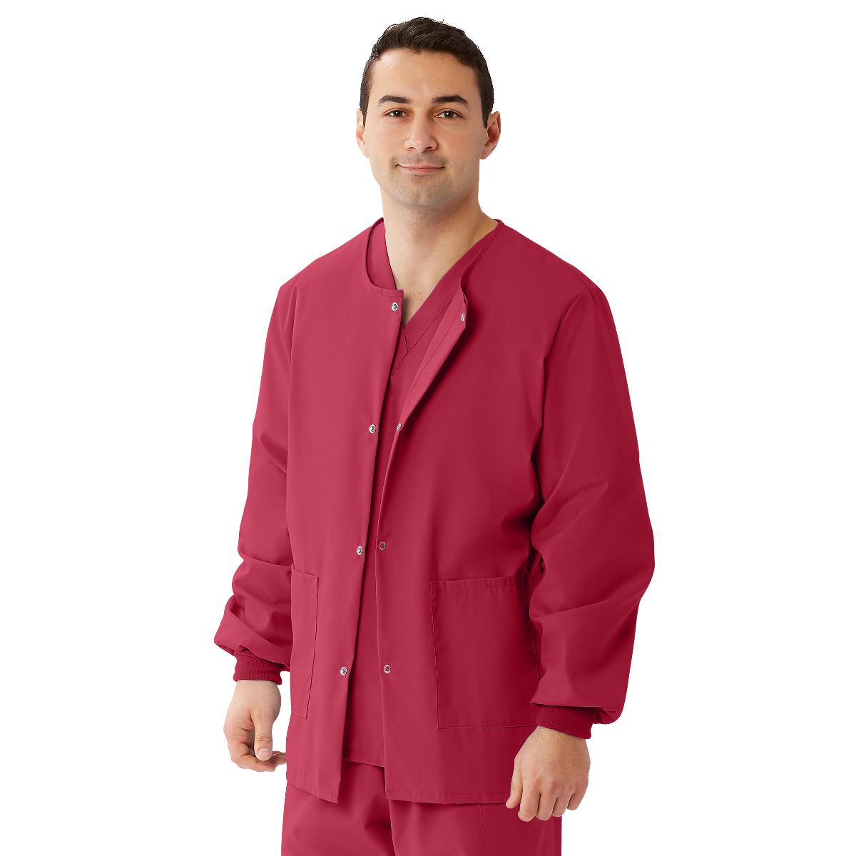 AngelStat Style 849 Unisex Snap-Front Warm-Up Scrub Jackets | Medline
