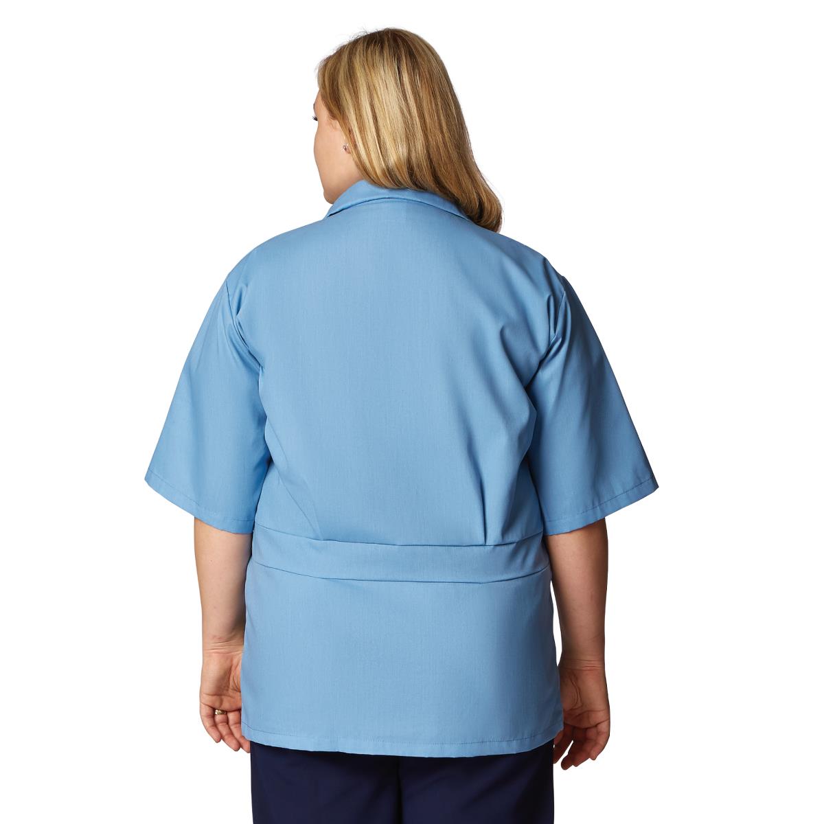 Medline Unisex Zip-Front 3-Pocket Smock Style Scrub Tops (Style