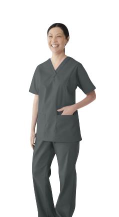 Ladies cross over scrub top (H10722)