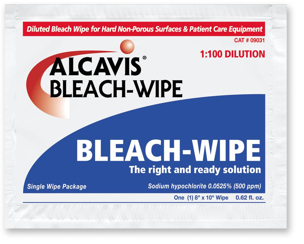Alcalvis Premoistened Bleach Wipes Medline