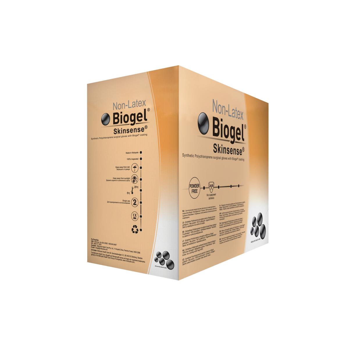 Mölnlycke Biogel Skinsense 使い捨て手袋 5½ 38袋 Biogel Skinsense non-latex polychloroprene surgical gloves