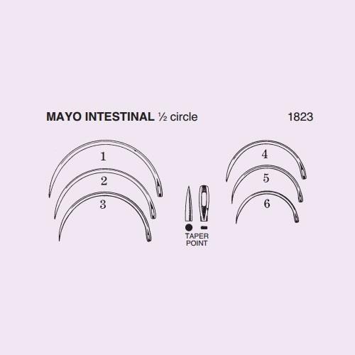 (^○^) Aspen Surgical Taper Point Mayo Catgut Needles - Mayo Point