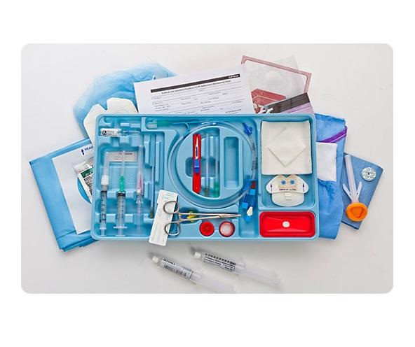 Pressure Injectable Multi-Lumen PICC Trays with VPS Stylet | Medline