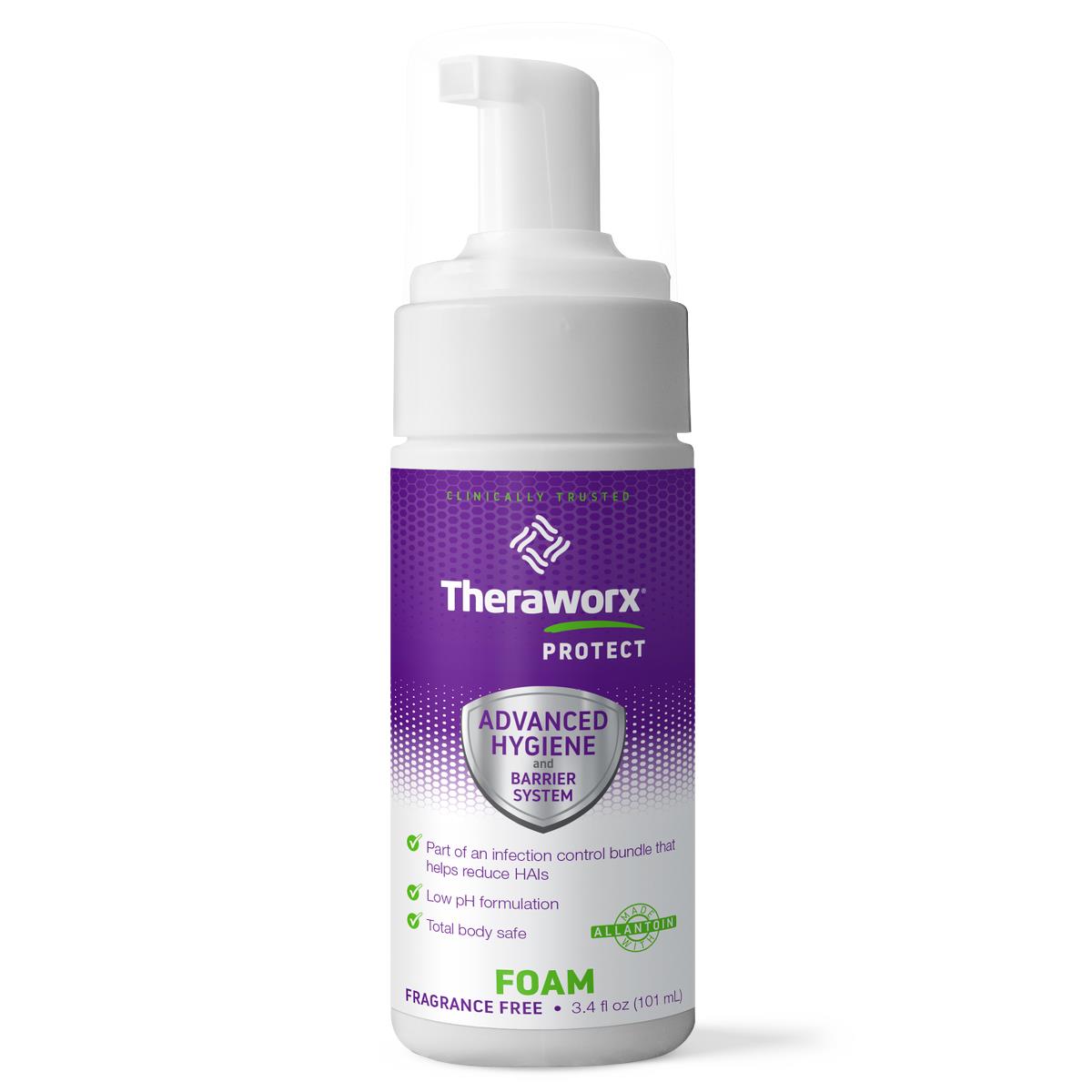 Theraworx Protect No-Rinse Skin Cleanser Foam | Medline