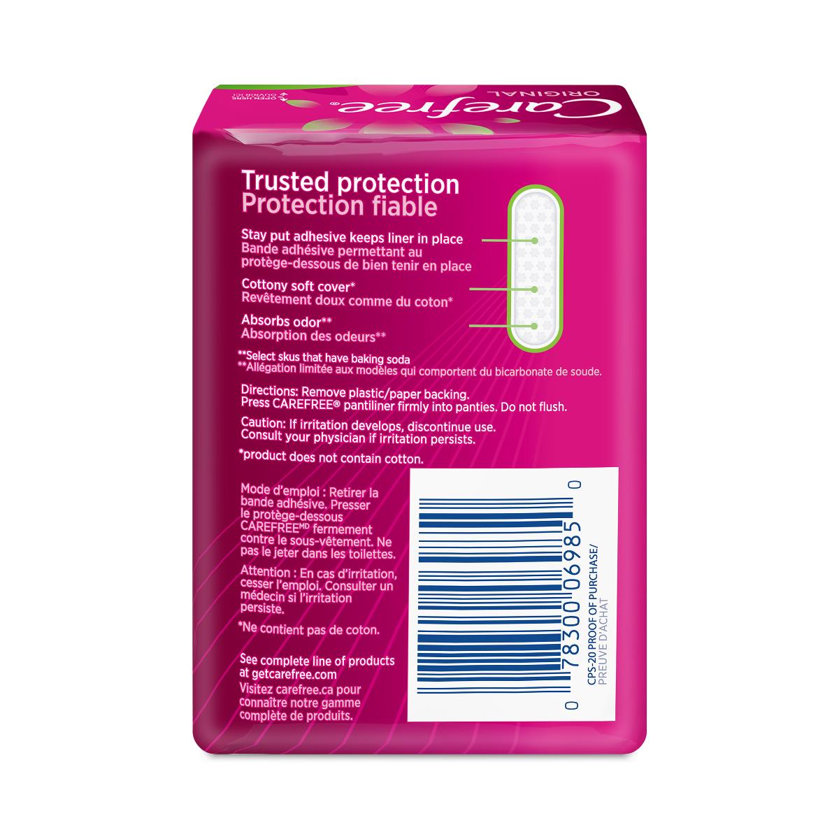 Carefree Scented Pantiliners with Baking Soda | Medline