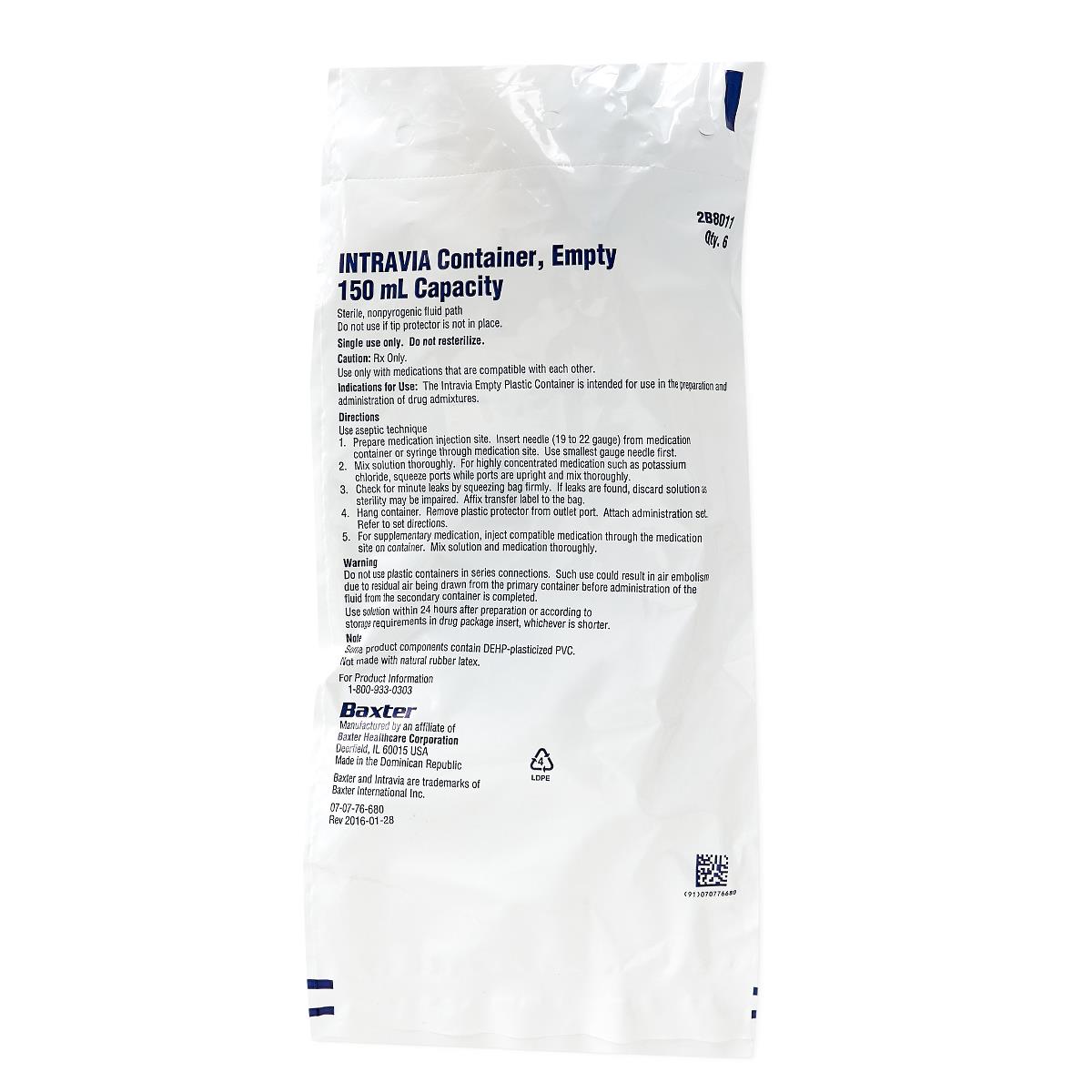 Empty INTRAVIA Containers | Medline