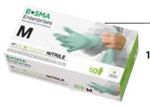 AloeTouch Extended-Cuff Nitrile Gloves | Medline