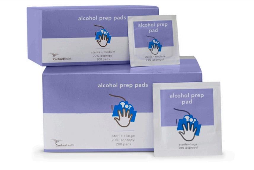 Ir Pad ボトル50 YYR用 Cardinal Health Sterile Alcohol Prep Pads | Medline