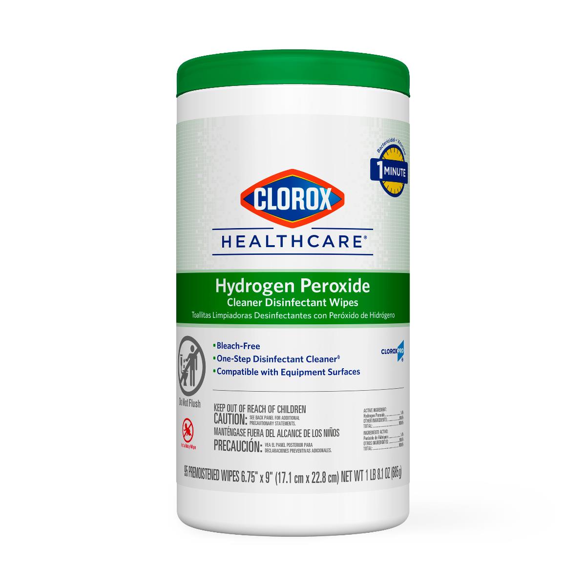 Clorox Healthcare Hydrogen Peroxide Cleaner Disinfectant Wipes