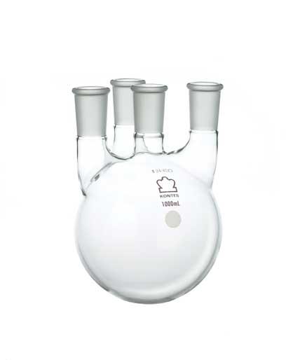 Kimble 4 Vertical Neck RB Flasks | Medline