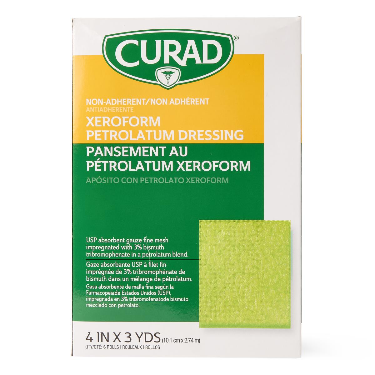 CURAD Xeroform Sterile Nonadherent Gauze Dressings | Medline