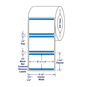 Centurion Process Blue Border Labels | Medline
