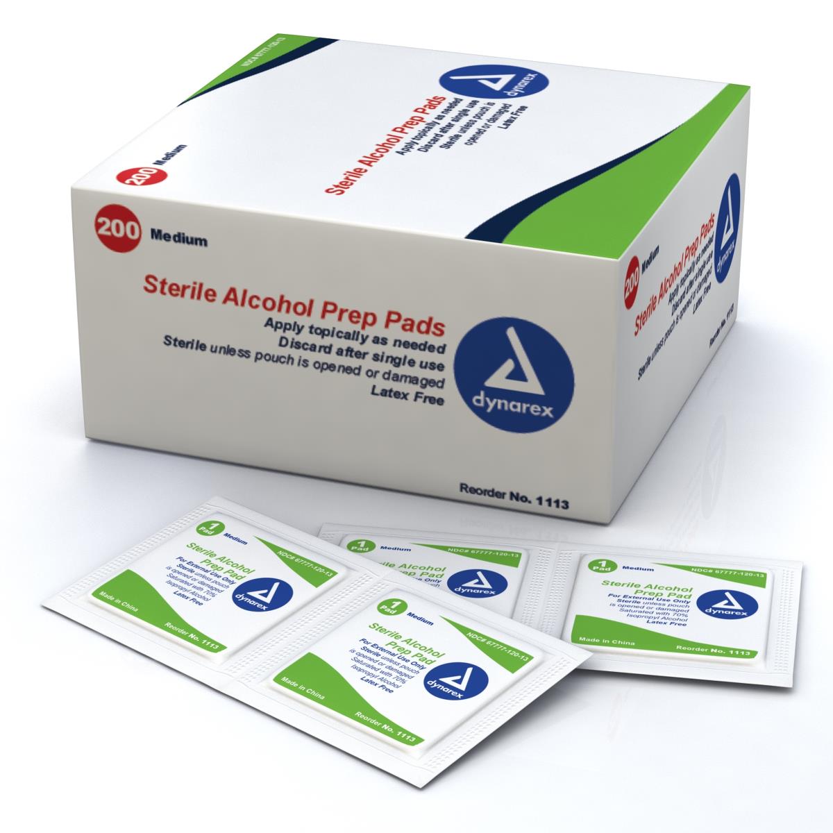 Dynarex Sterile Alcohol Prep Pads | Medline