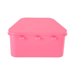 Medline Hot-Pink Hinged-Lid Denture Containers | Medline