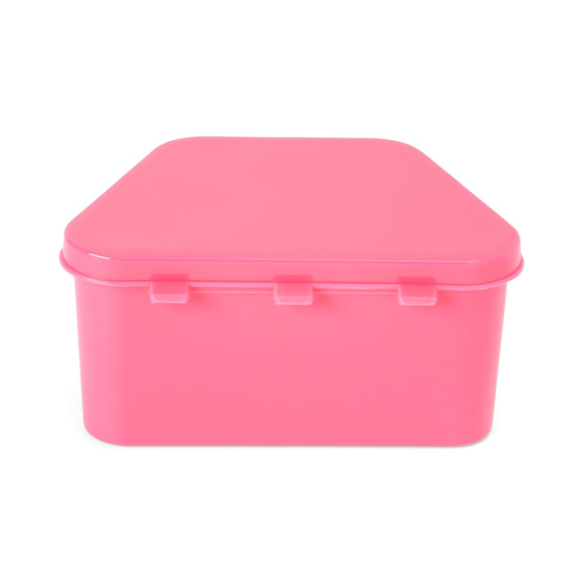 Medline Hot-Pink Hinged-Lid Denture Containers | Medline