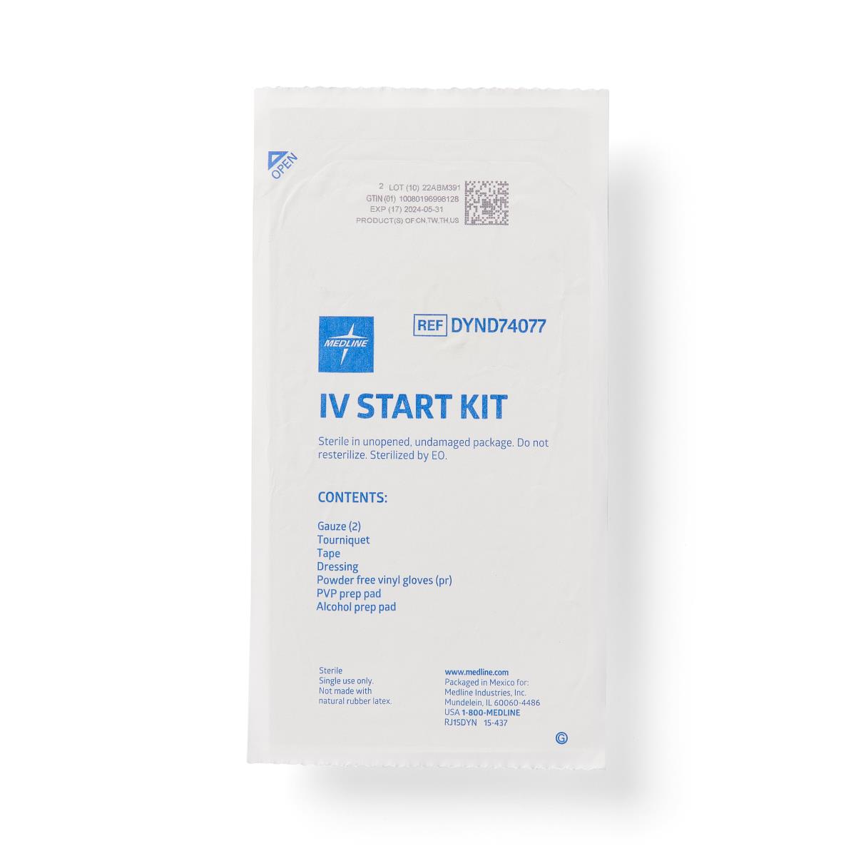 Medline IV Start Kits with Alcohol and PVP Prep | Medline