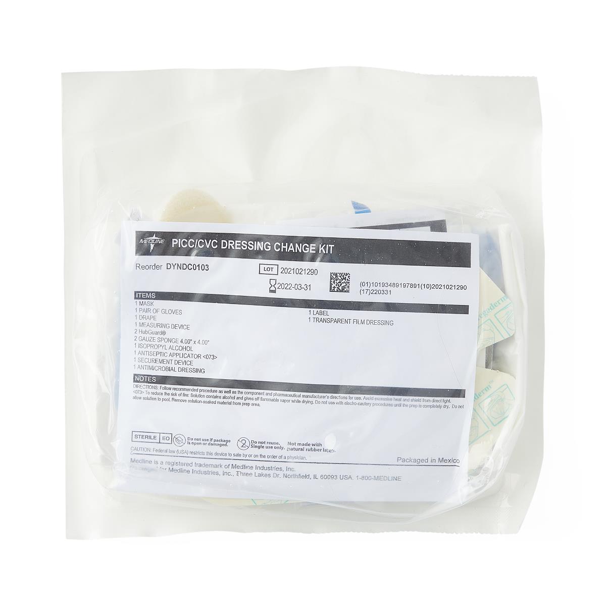 picc line dressing change kit with biopatch Dressing Change Kit w/Statlock PICC Each