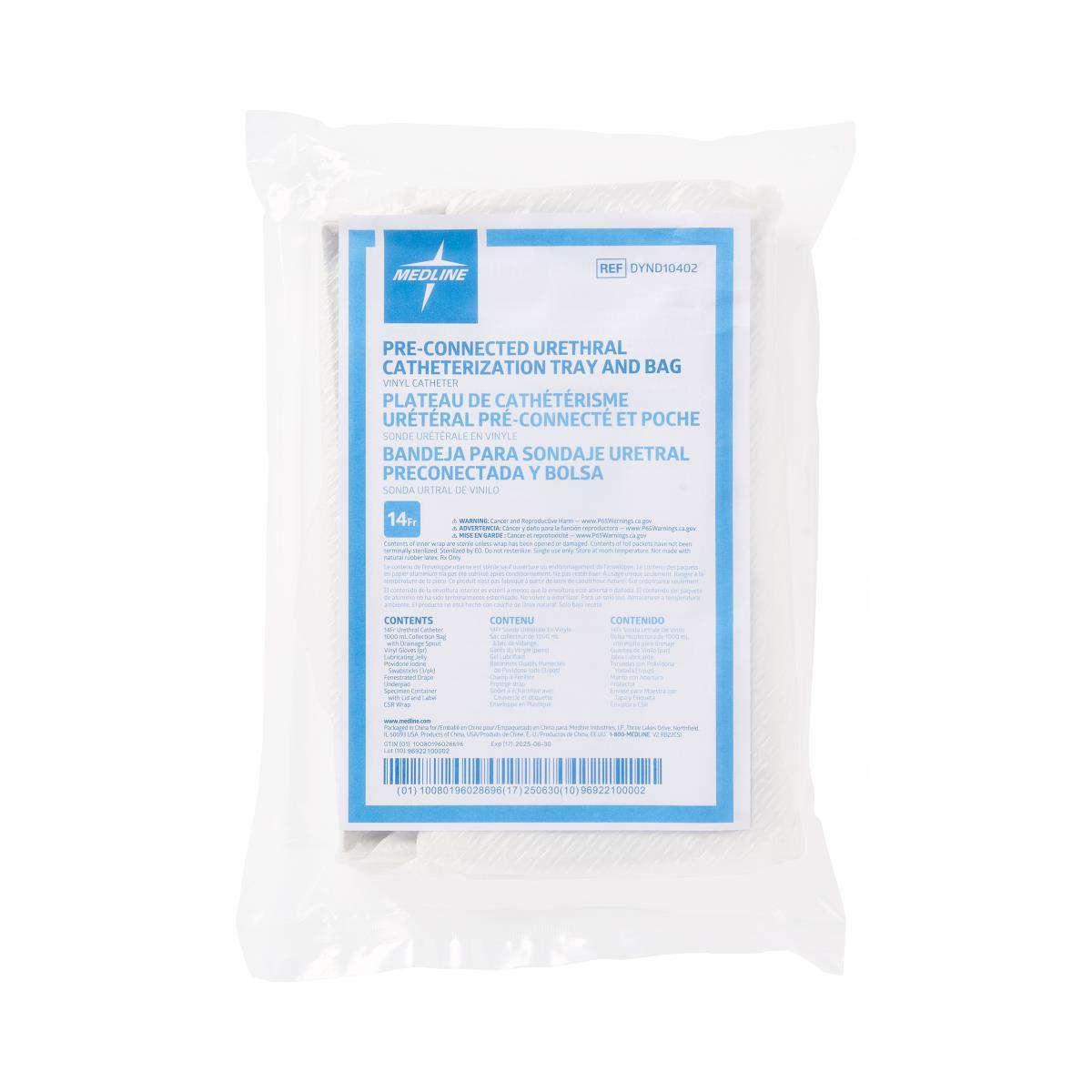 Medline Pre-Connected Vinyl Intermittent Catheter Trays | Medline