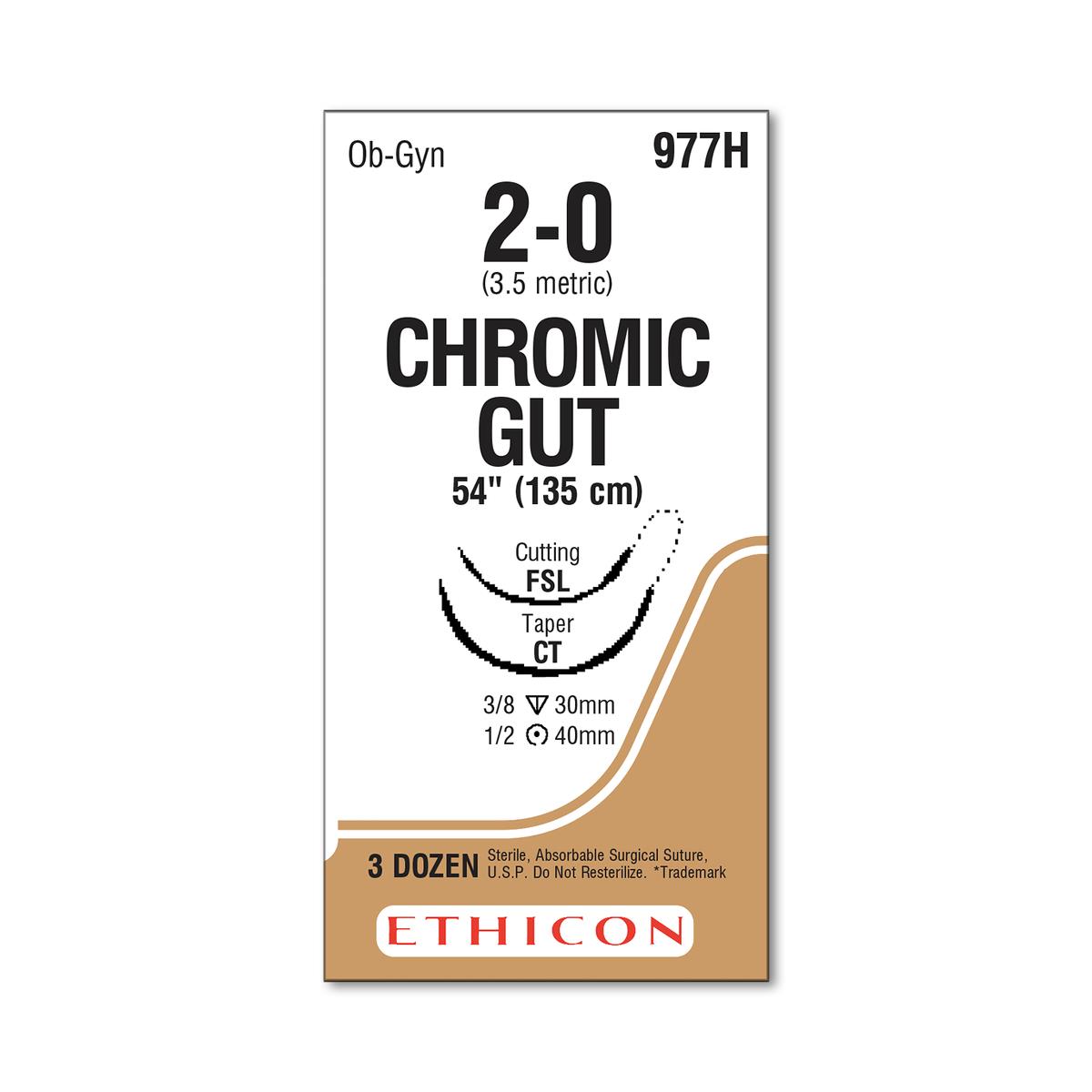 Taper Point Reverse Cutting Chromic Gut Sutures | Medline