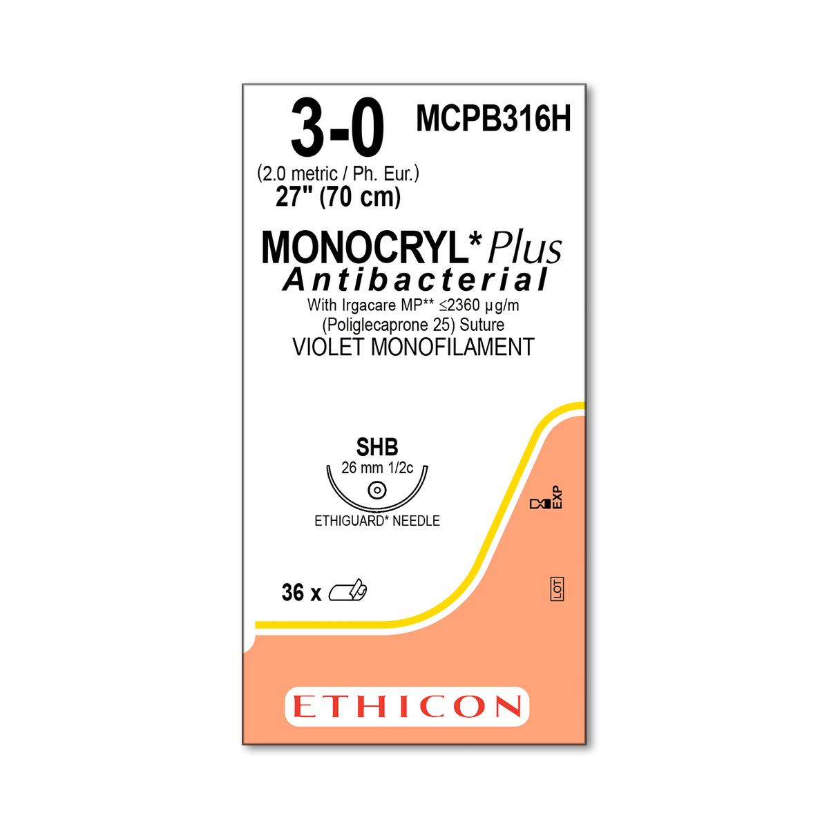 Ethiguard Monocryl Plus Antibacterial Sutures | Medline