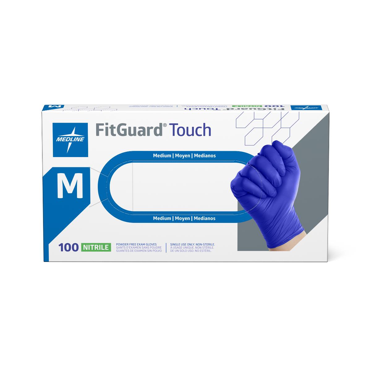 FitGuard Touch Powder-Free Nitrile Exam Gloves | Medline
