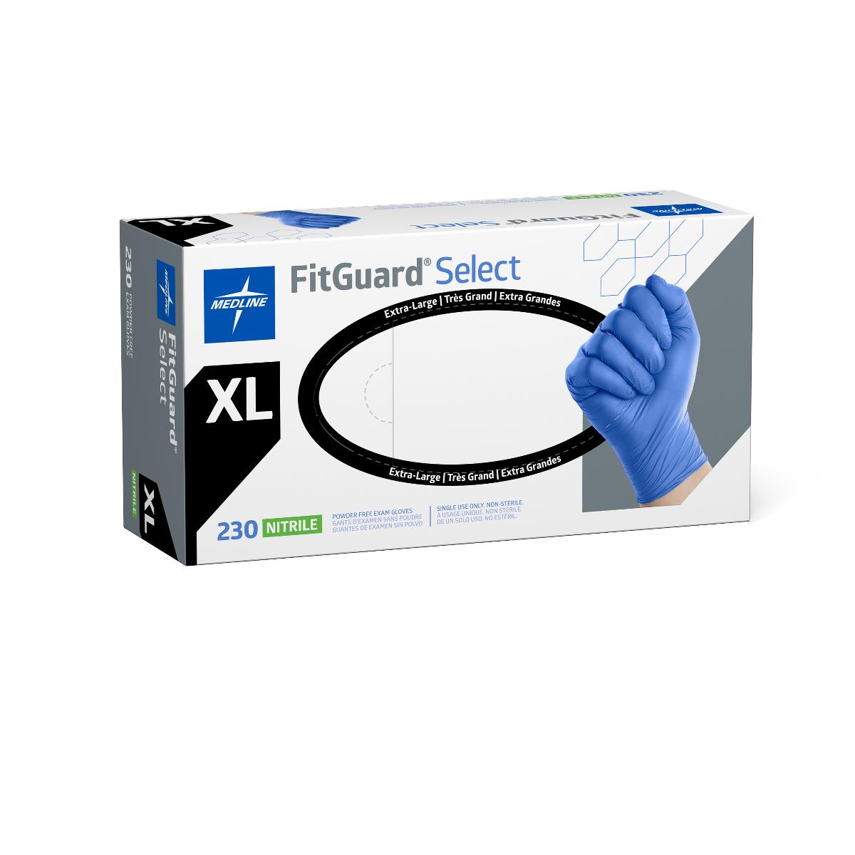 FitGuard Select Powder-Free Nitrile Exam Gloves | Medline
