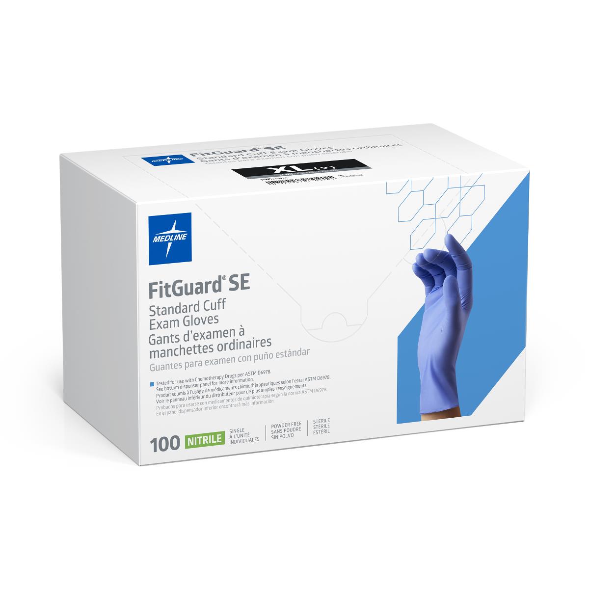 FitGuard SE Standard Cuff Nitrile Exam Glove Singles | Medline