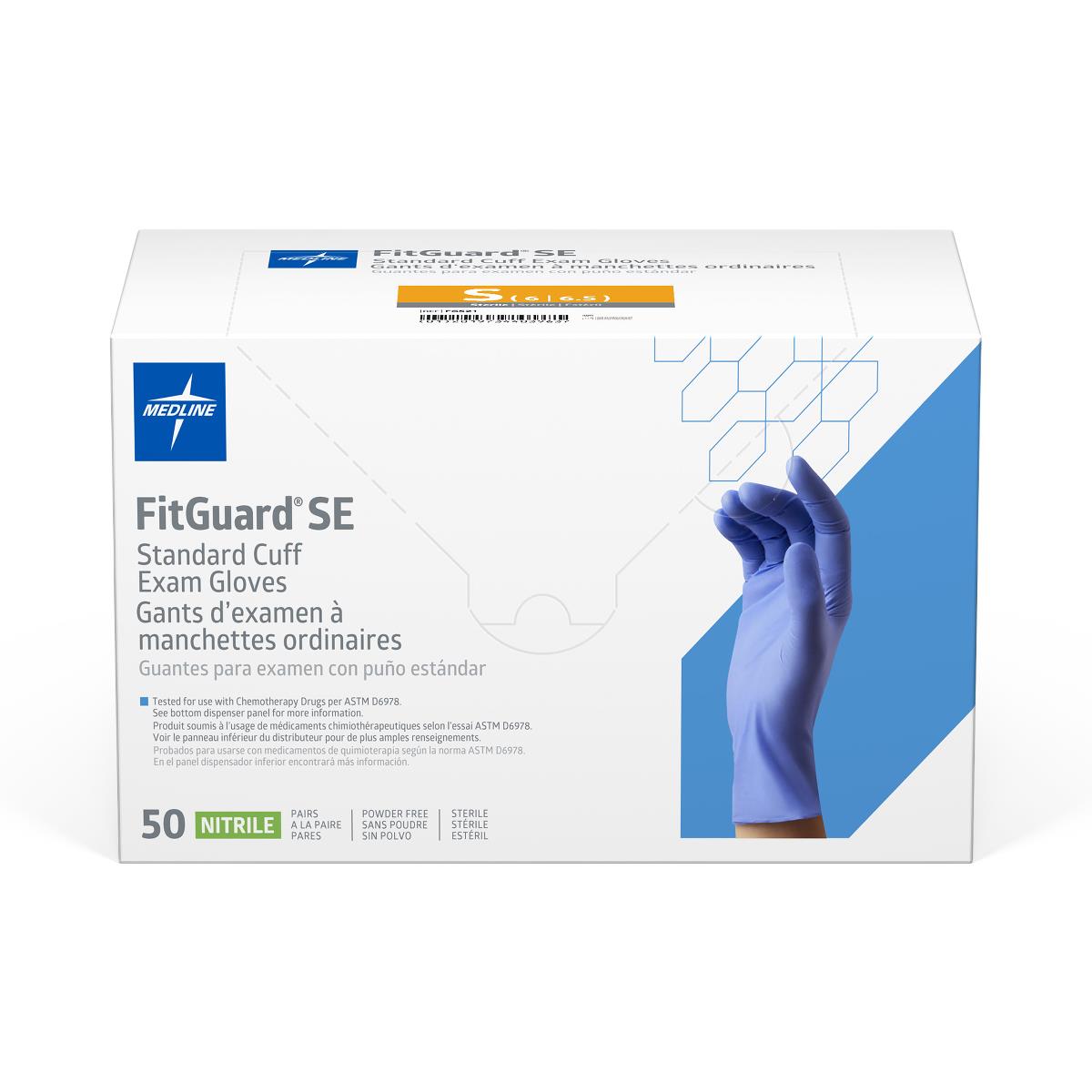 FitGuard SE Standard Cuff Nitrile Exam Glove Pairs | Medline