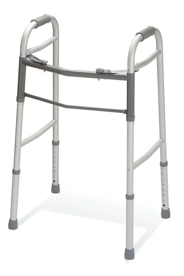 Medline Youth 2-Button Folding Walkers without Wheels | Medline