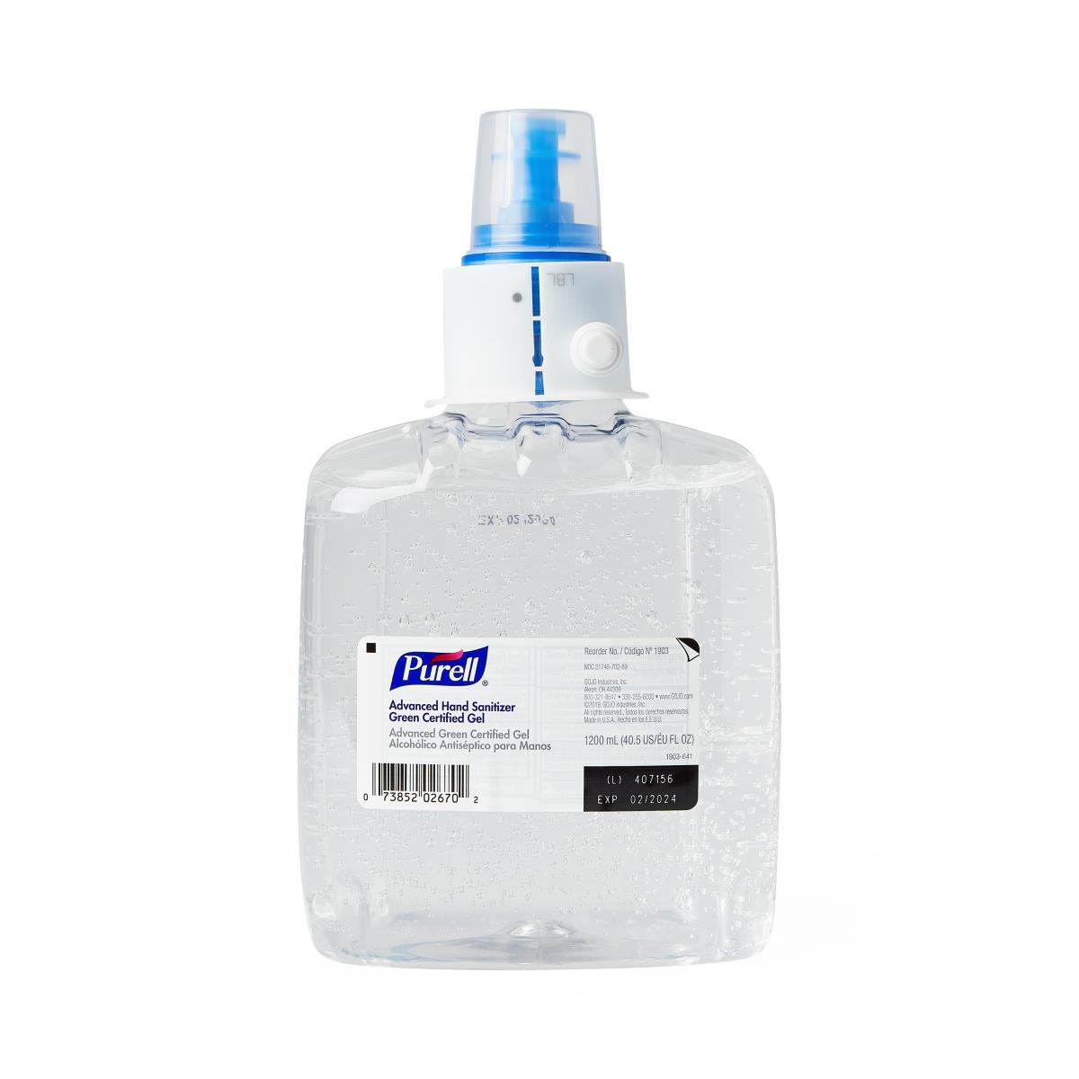 Purell Advanced 70% v/v Ethyl Alcohol Green Certified Gel Hand