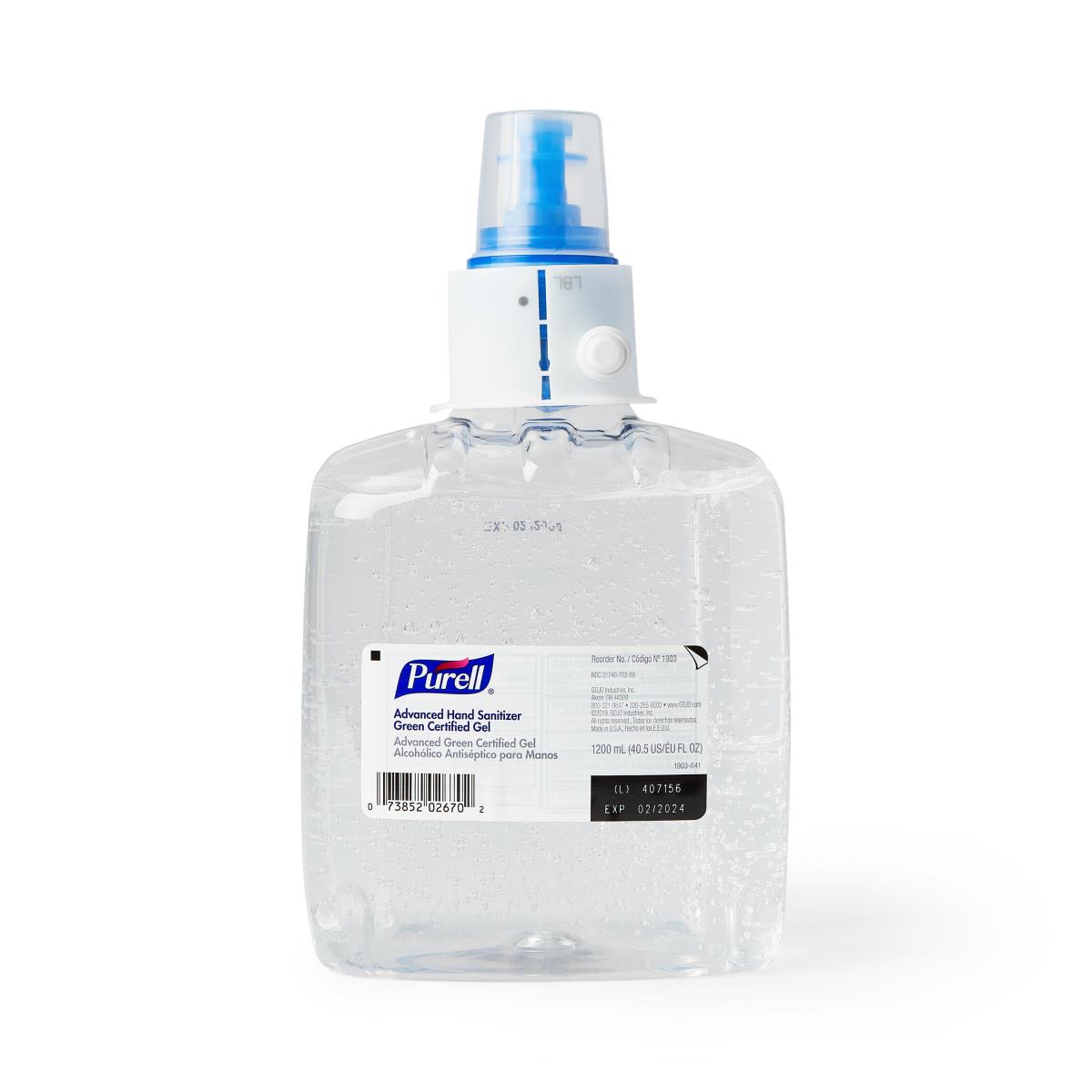 Purell Advanced 70% v/v Ethyl Alcohol Green Certified Gel Hand