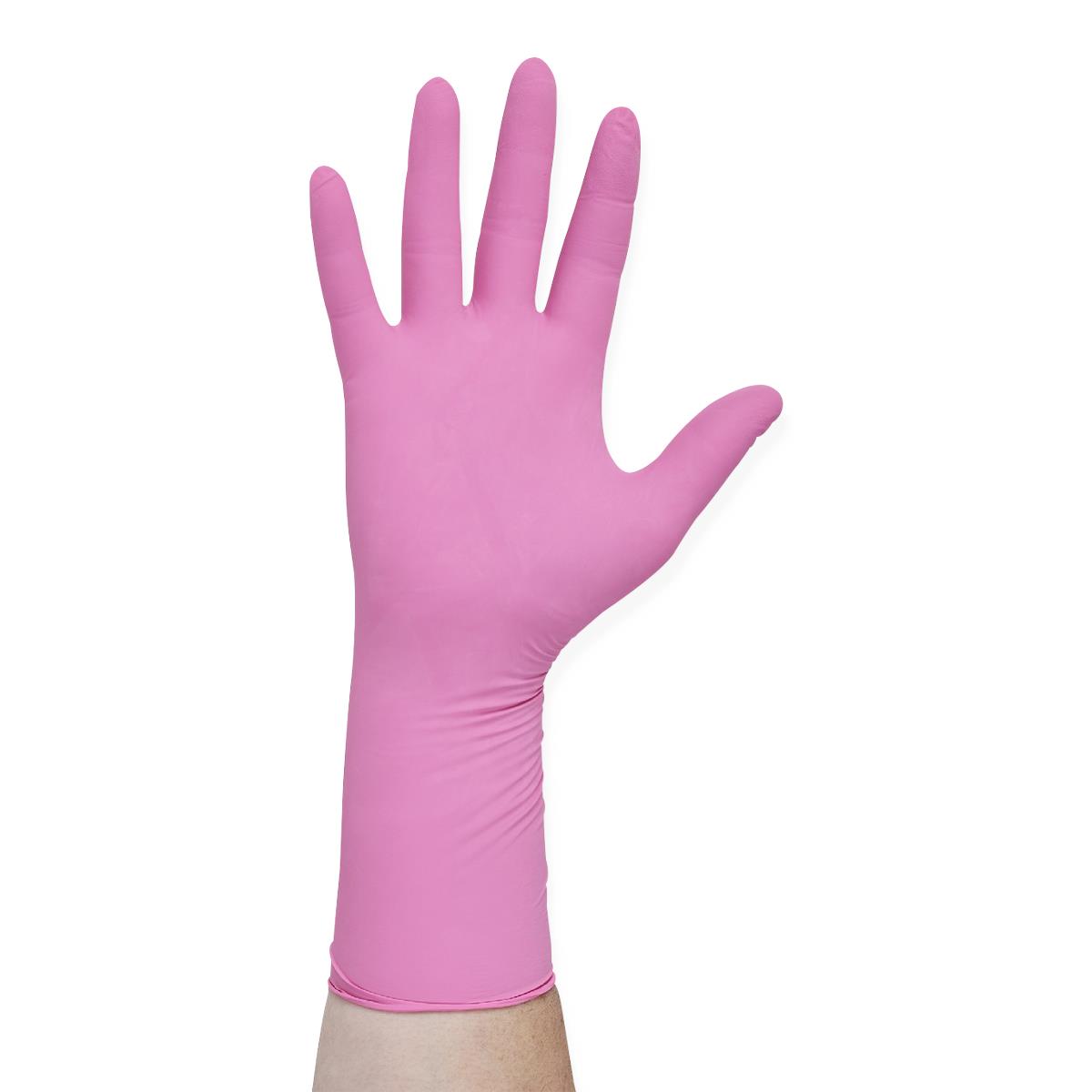 PINK UNDERGUARD Nitrile Exam Gloves with Extended Cuff | Medline