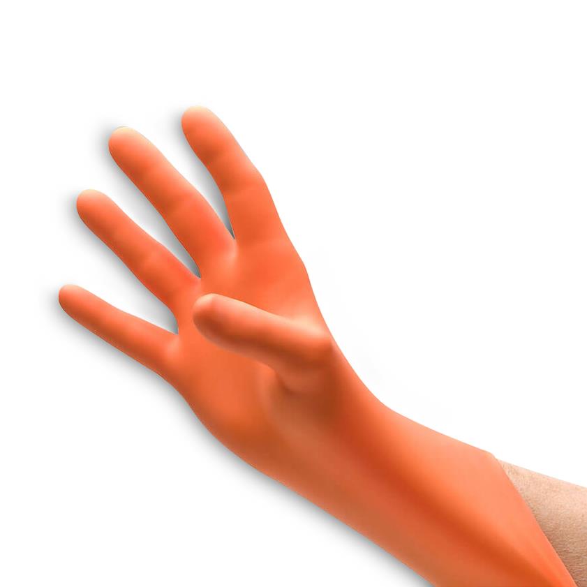 JUNHERMES オレンジMMレフィル未使用 NitriDerm EP Orange Gloves | Medline
