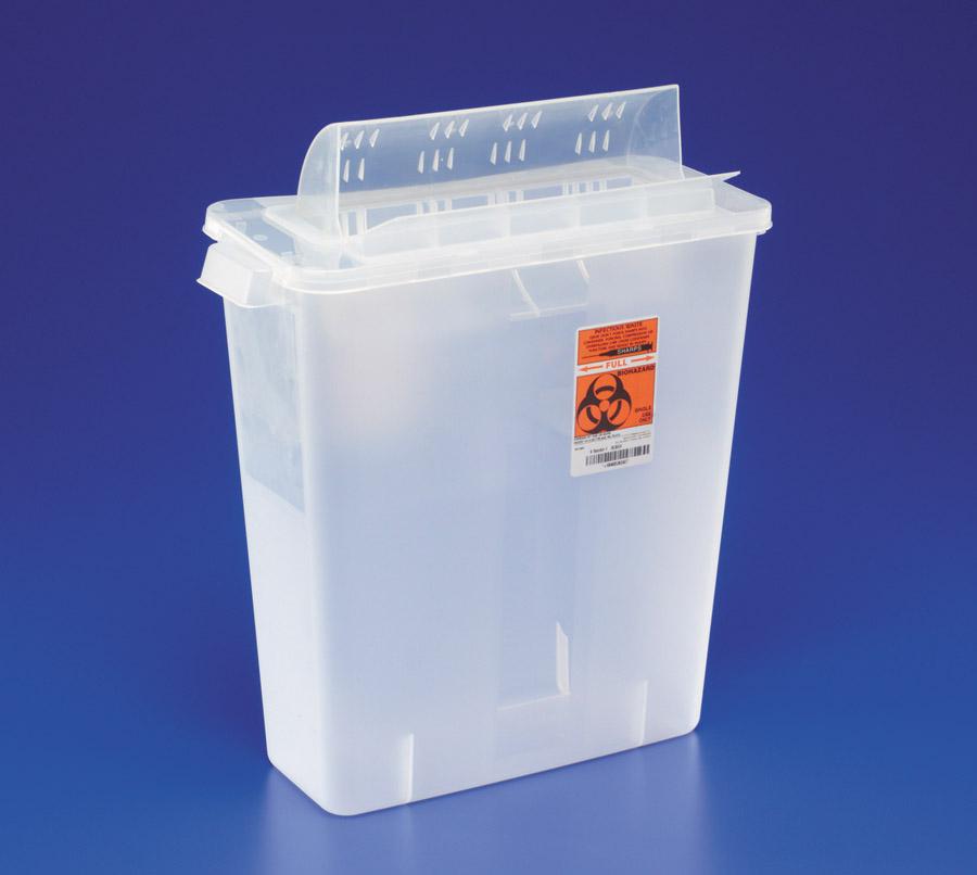 Always-Open Lid Sharps Safety Containers | Medline