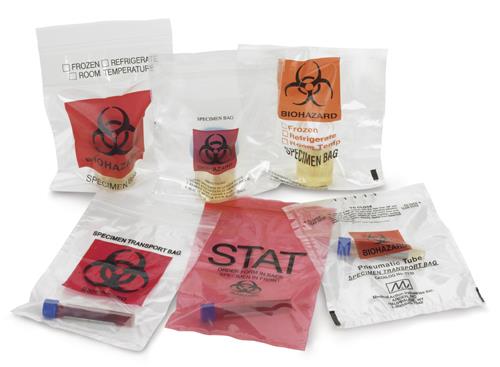 LabGuard Standard Biohaazrd Zip Specimen Transport Bags | Medline