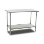 Stainless Steel Worktable with Backsplash and Under-Shelf | Medline