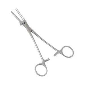 Gold-Handled Tube Occluding Clamp Forceps 8'' With Guard - Surgical Dental Tool DS-1377 (Locking) 7 thumbnail image