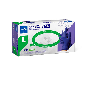 Medline SensiCare Silk SmartBox Guanti In Nitrile Senza Polvere - Scatola 250 Pezzi Large - Foto 2