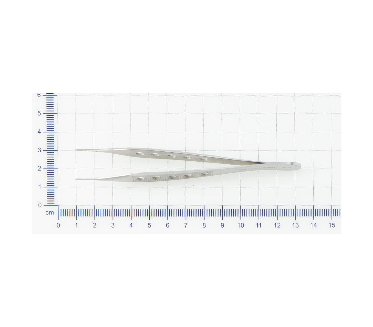 HTI Adson Micro Dressing Forceps 4.75" Straight - Tungsten Carbide, Fenestrated Handle, Surgical Grade