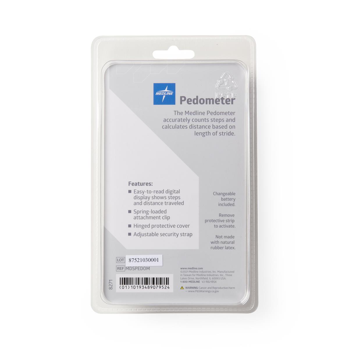 Medline Deluxe Pedometer with Steps, Distance, and Calories | Medline