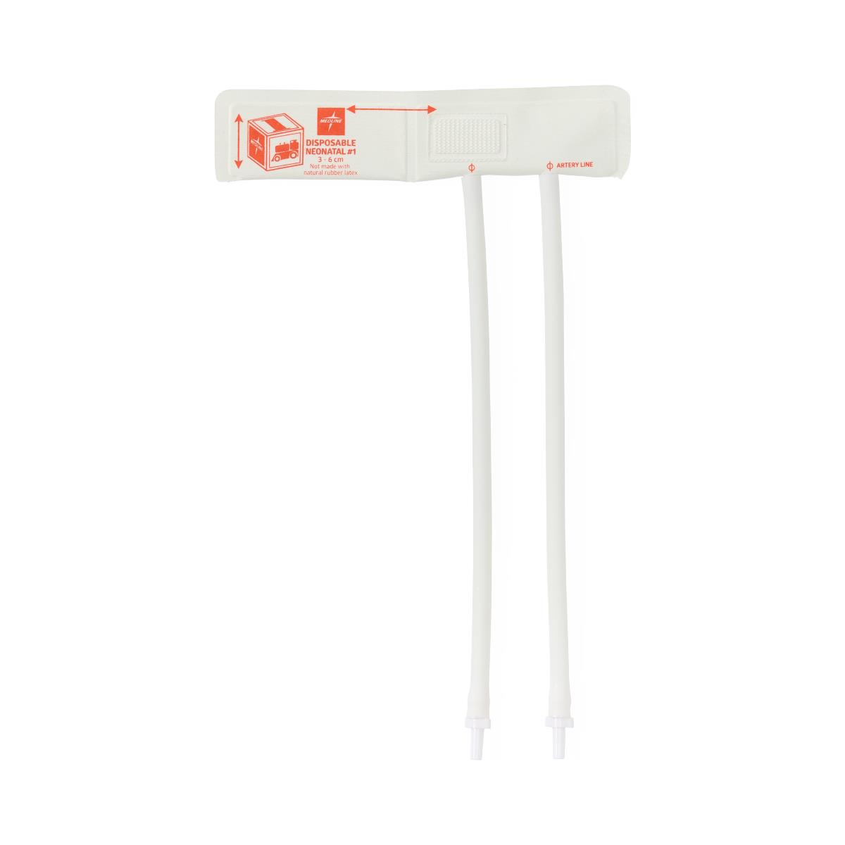 Medline Soft Cloth 2-Tube Neonatal Cuffs with Slip Luer