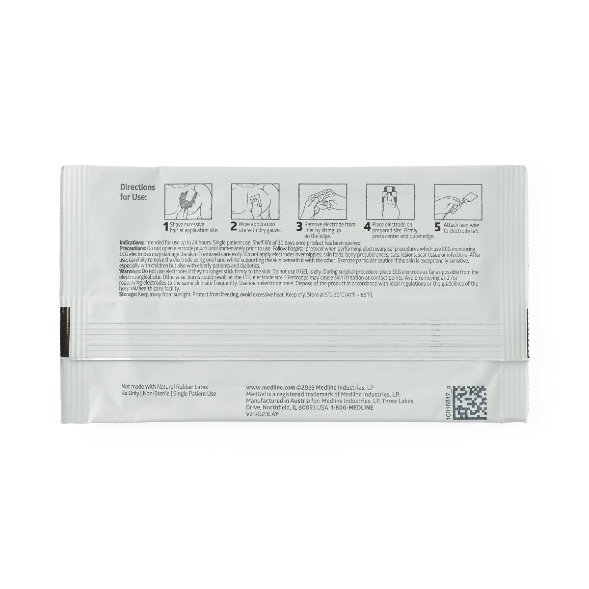 Medline EKG Diagnostic Disposable Tab Electrodes Medline