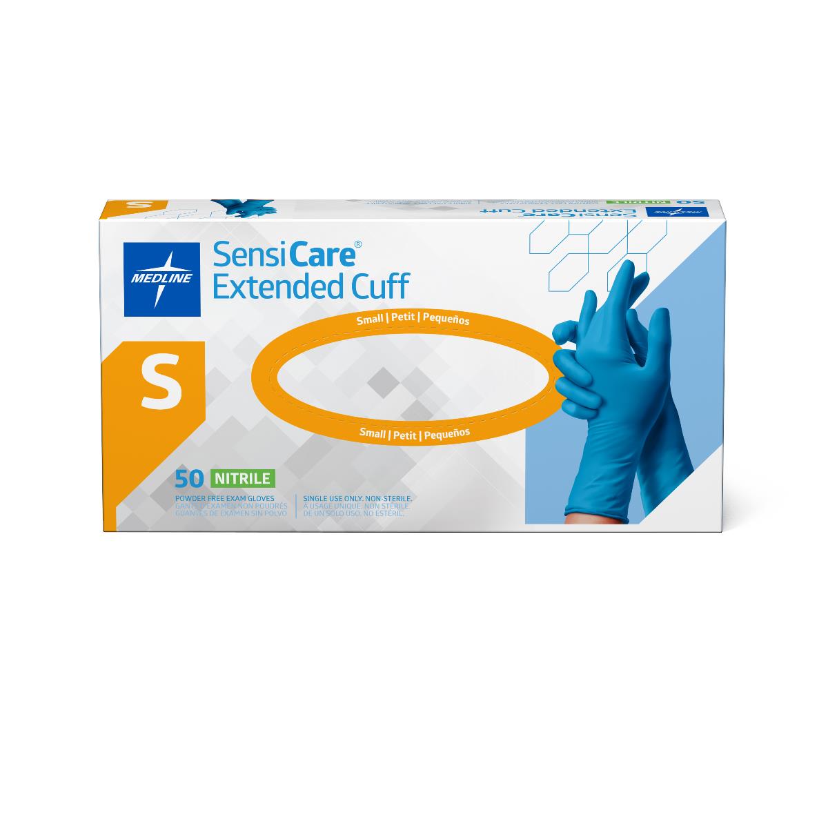 SensiCare Extended Cuff Nitrile Exam Gloves | Medline