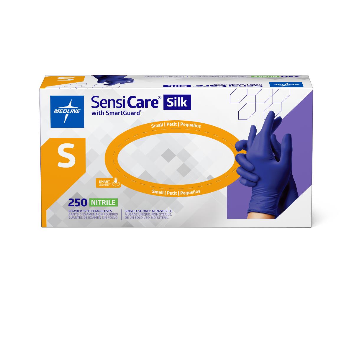 SensiCare Silk Powder-Free Nitrile Exam Gloves | Medline