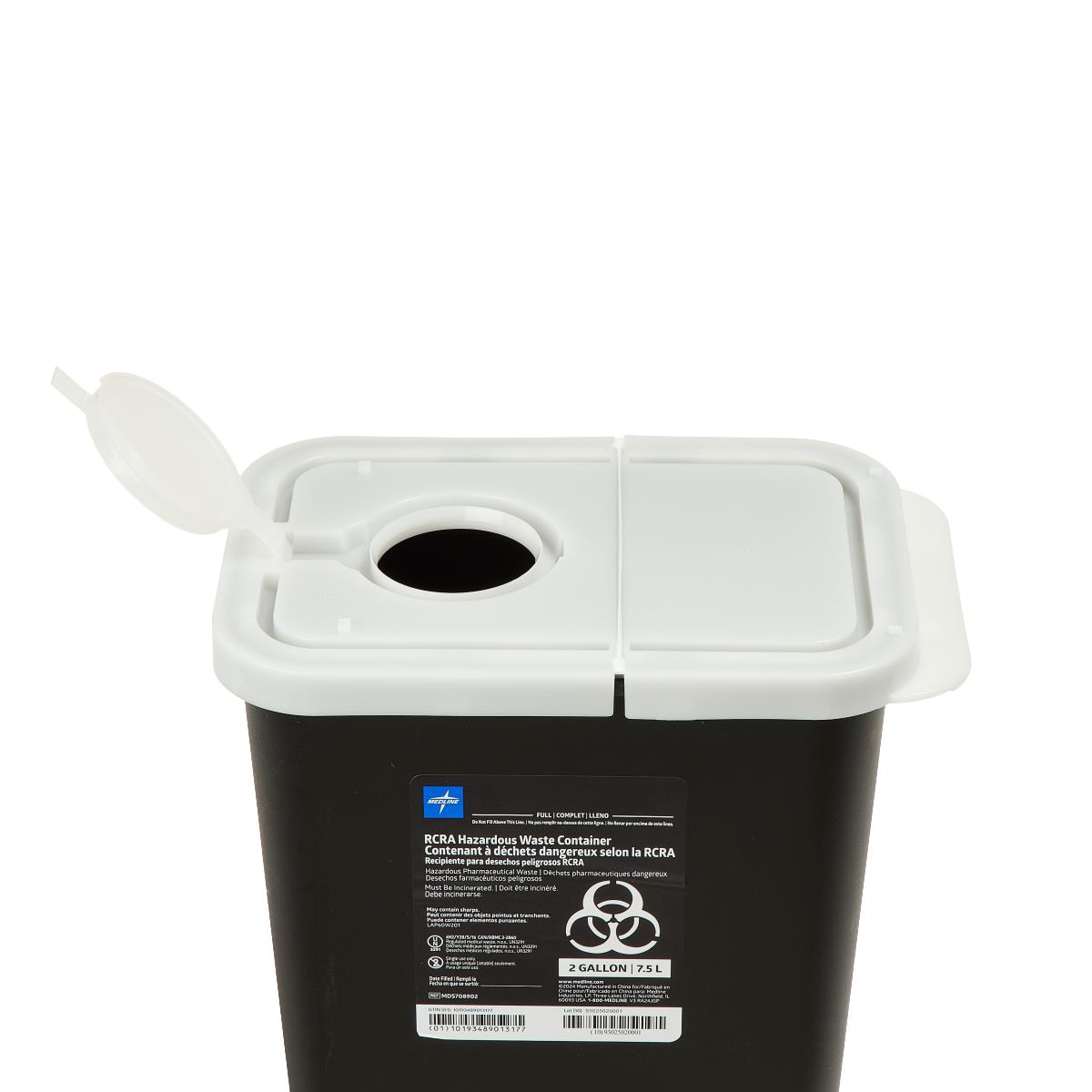 Medline RCRA Biohazard Waste Containers | Medline, image size:1200x1200