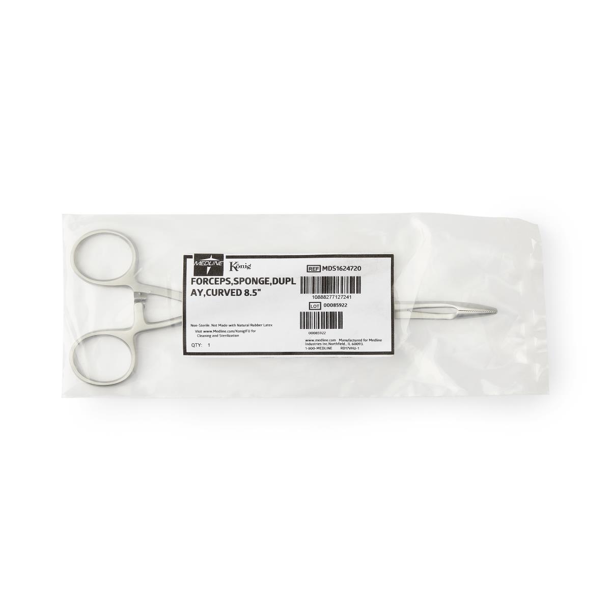 König Curve Sponge Forceps | Medline